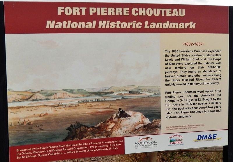 Fort Pierre Chouteau Marker image. Click for full size.