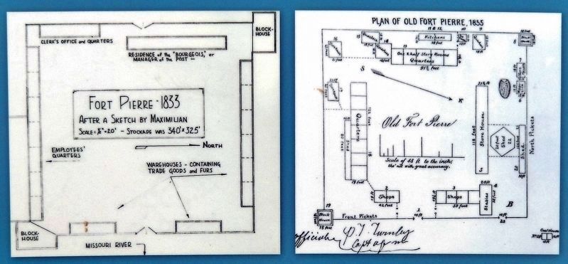 Marker detail: Fort Pierre Chouteau layout image. Click for full size.