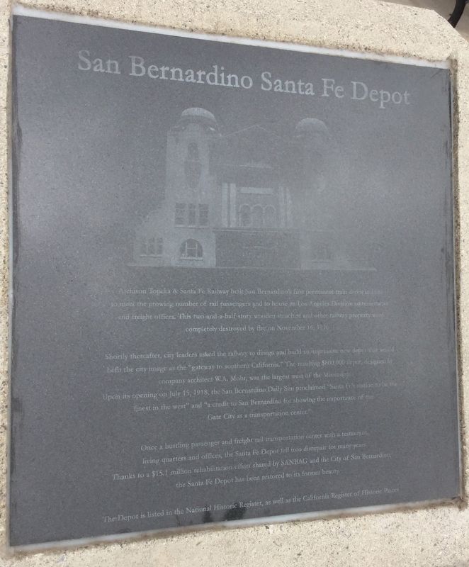 San Bernardino Depot Marker image. Click for full size.