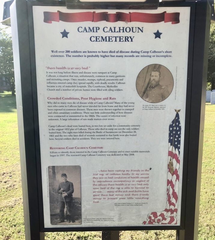 Camp Calhoun Cemetery Marker image. Click for full size.