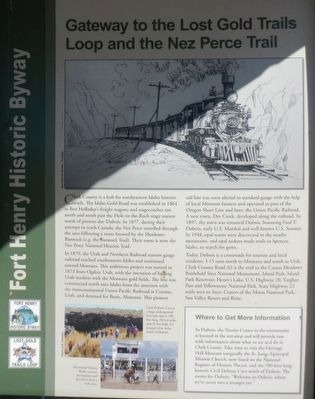 Gateway to the Lost Gold Trails Loop and the Nez Perce Trail panel image. Click for full size.
