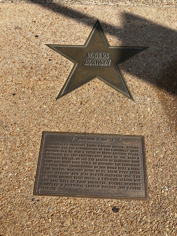 Rogers Hornsby Marker. Click for full size. Rogers Hornsby Marker image. Click for full size.