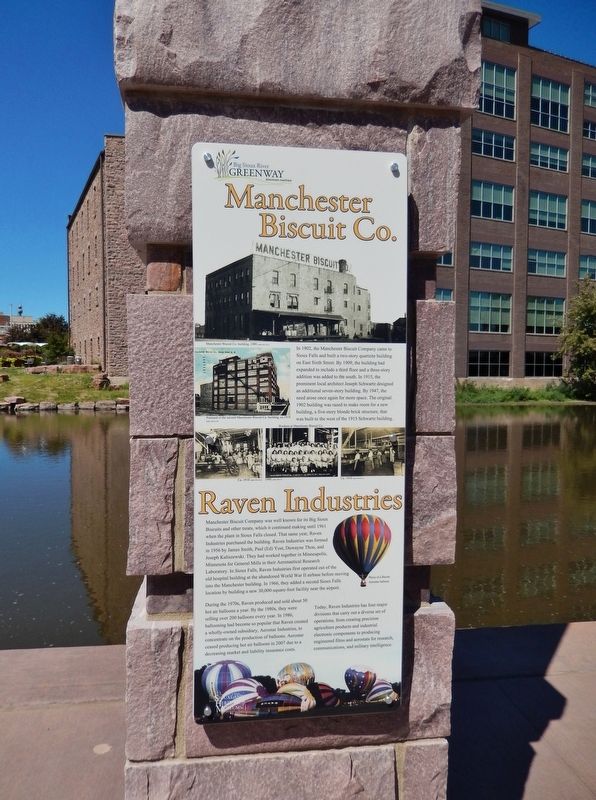 Raven Industries Marker (<i>tall view; this marker bottom; related marker top</i>) image. Click for full size.