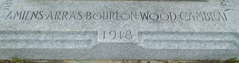 War Memorial Battles 1918. Click for full size. War Memorial Battles 1918 image. Click for full size.