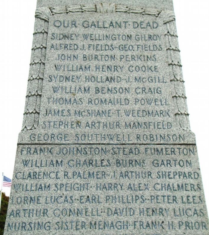 War Memorial Honored Dead WWI image. Click for full size.