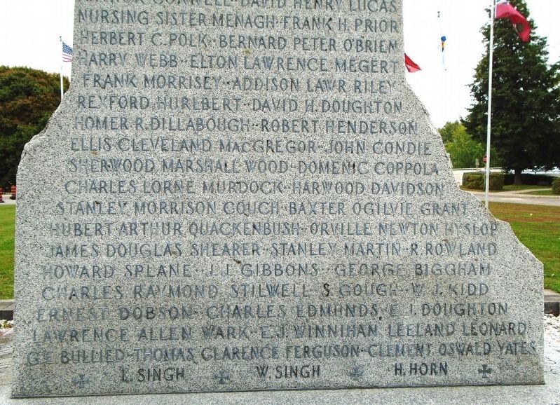 War Memorial Honored Dead WWI. Click for full size. War Memorial Honored Dead WWI image. Click for full size.