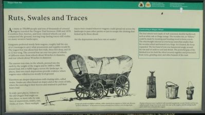 Ruts, Swales and Traces Marker. Click for full size. Ruts, Swales and Traces Marker image. Click for full size.
