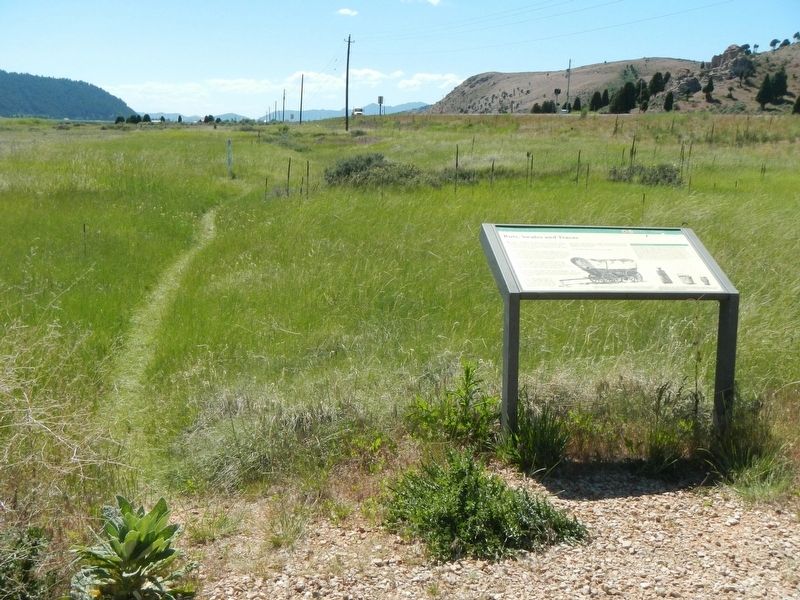 The Oregon Trail and Ruts, Swales and Traces Marker. Click for full size. The Oregon Trail and Ruts, Swales and Traces Marker image. Click for full size.