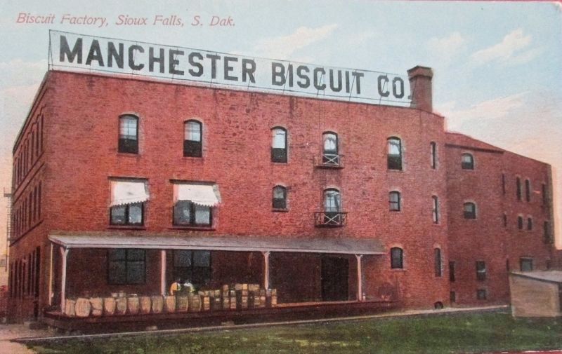 Hand-colored postcard: <i>Biscuit Factory, Sioux Falls, S. Dak.</i>. Click for full size. Hand-colored postcard: <i>Biscuit Factory, Sioux Falls, S. Dak.</i> image. Click for full size.