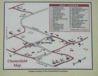 Historic Chesterfield Marker, detail image. Click for full size.