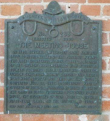 The Meeting House Marker. Click for full size. The Meeting House Marker image. Click for full size.