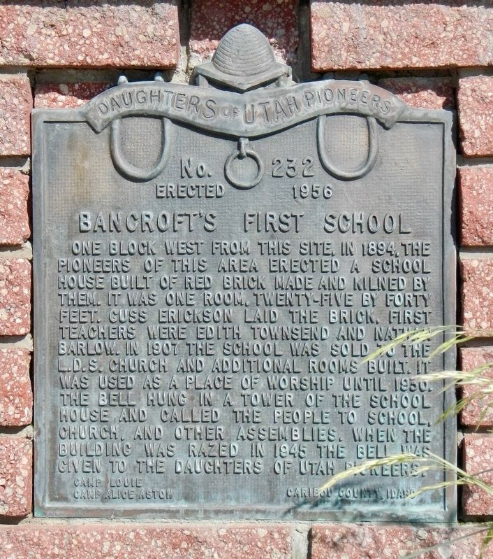 Bancroft's First School Marker image. Click for full size.