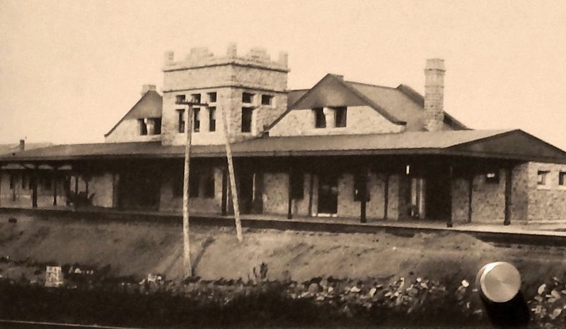 Marker detail: Illinois Central Depot, 1890. Click for full size. Marker detail: Illinois Central Depot, 1890 image. Click for full size.