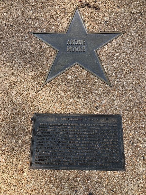 Archie Moore Marker. Click for full size. Archie Moore Marker image. Click for full size.