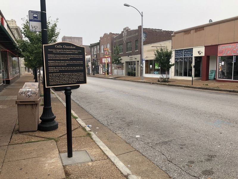 Calle Cherokee Marker. Click for full size. Calle Cherokee Marker image. Click for full size.