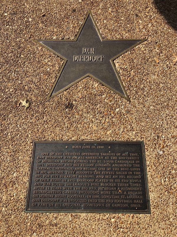 Dan Dierdorf Marker image. Click for full size.