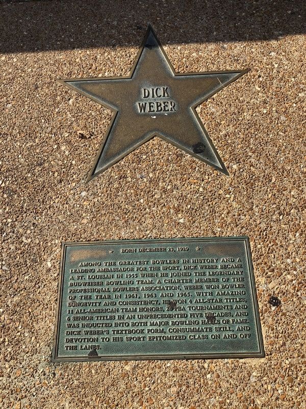 Dick Weber Marker. Click for full size. Dick Weber Marker image. Click for full size.