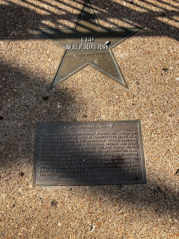 Red Schoendienst Marker. Click for full size. Red Schoendienst Marker image. Click for full size.