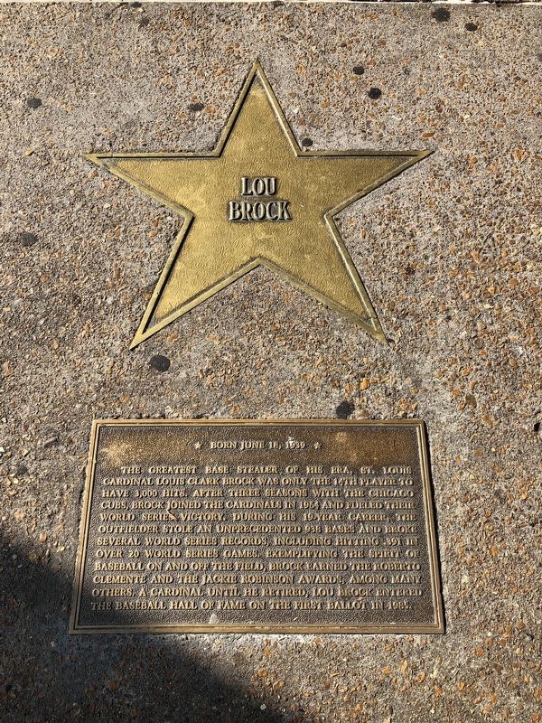Lou Brock Marker image. Click for full size.