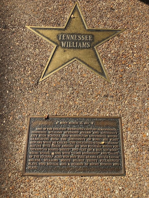 Tennessee Williams Marker image. Click for full size.