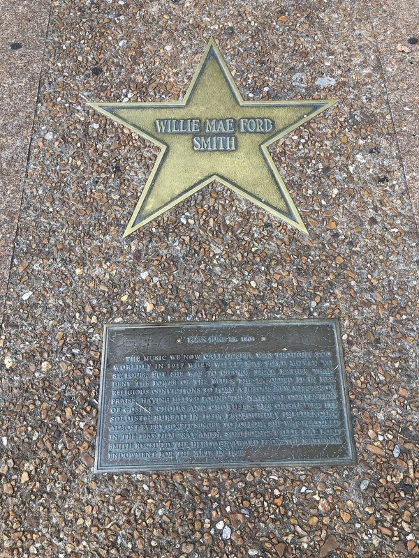 Willie Mae Ford Smith Marker image. Click for full size.
