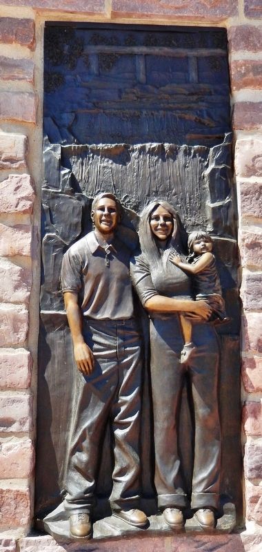 Family Sculpture (<i>mounted on west arch support pedestal</i>). Click for full size. Family Sculpture (<i>mounted on west arch support pedestal</i>) image. Click for full size.