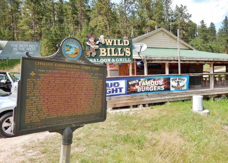 Civilian Conservation Corps Camp Marker (<i>wide view; looking north</i>). Click for full size. Civilian Conservation Corps Camp Marker (<i>wide view; looking north</i>) image. Click for full size.