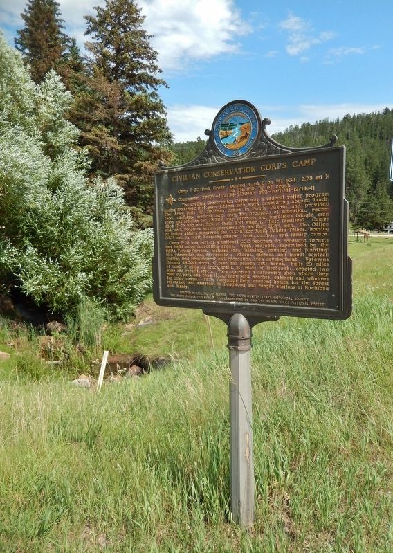 Civilian Conservation Corps Camp Marker (<i>tall view</i>). Click for full size. Civilian Conservation Corps Camp Marker (<i>tall view</i>) image. Click for full size.