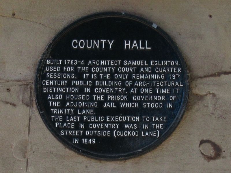 County Hall Marker image. Click for full size.