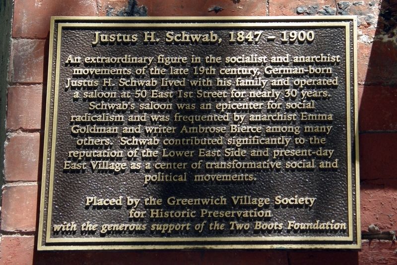 Justus H. Schwab, 1847-1900 Marker. Click for full size. Justus H. Schwab, 1847-1900 Marker image. Click for full size.