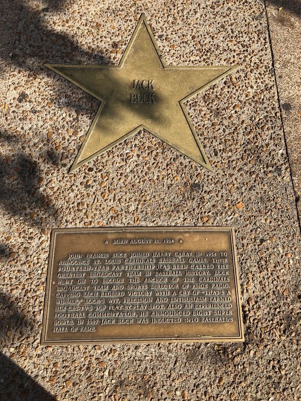 Jack Buck Marker image. Click for full size.