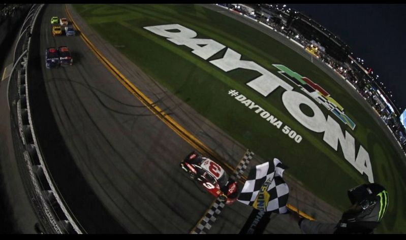 Daytona 500 2018 Checkered Flag. Click for full size. Daytona 500 2018 Checkered Flag image. Click for full size.