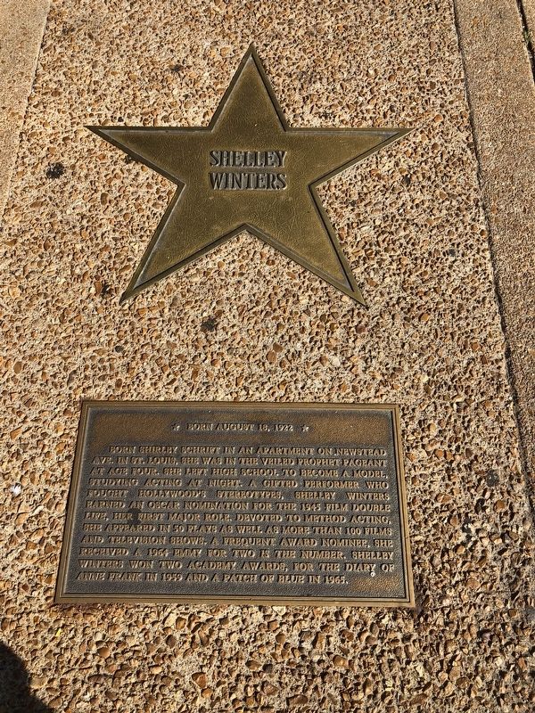 Shelley Winters Marker image. Click for full size.