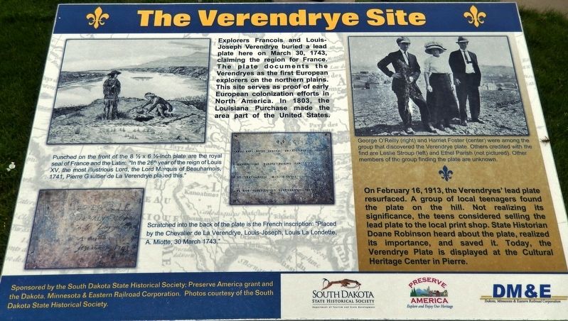 The Verendrye Site Marker image. Click for full size.
