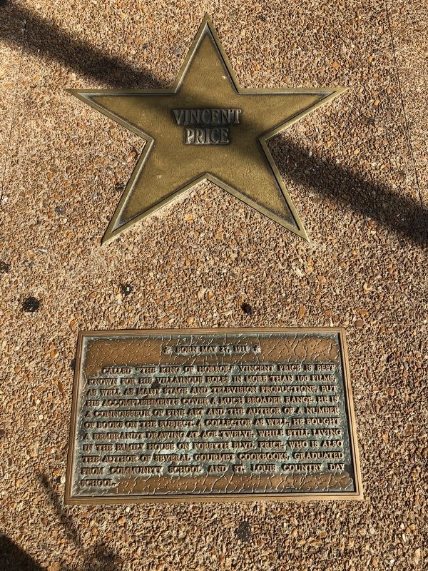 Vincent Price Marker image. Click for full size.