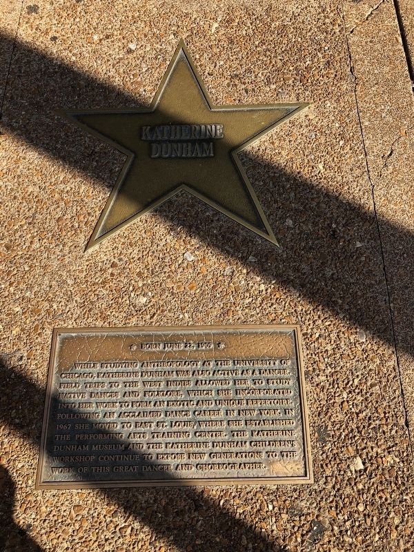 Katherine Dunham Marker. Click for full size. Katherine Dunham Marker image. Click for full size.