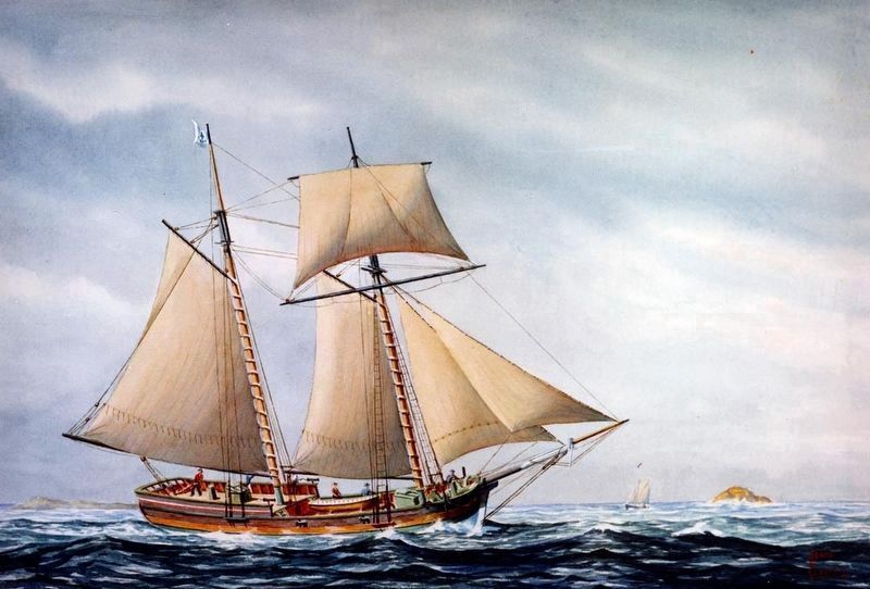 Continental Navy Schooner <i>Hannah</i> image. Click for full size.