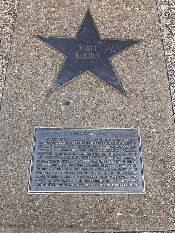 Scott Bakula Marker. Click for full size. Scott Bakula Marker image. Click for full size.