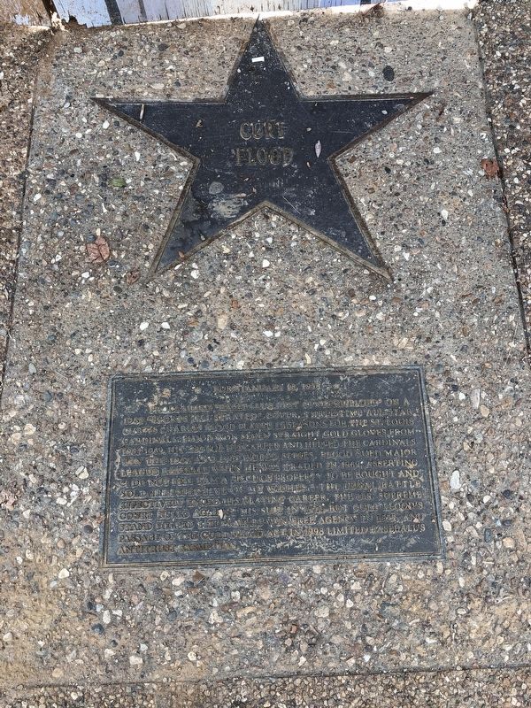 Curt Flood Marker. Click for full size. Curt Flood Marker image. Click for full size.