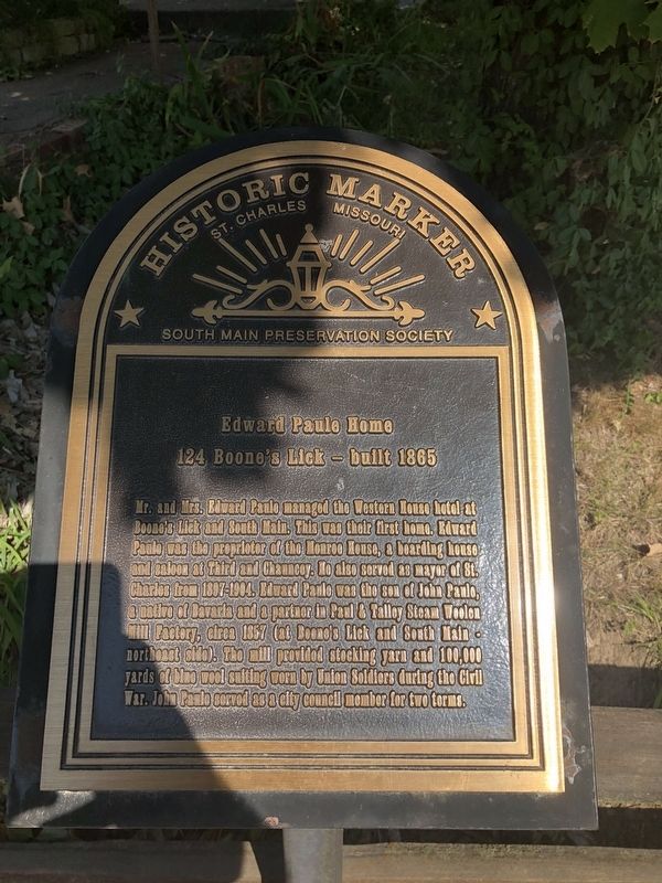 Edward Paule Home Marker. Click for full size. Edward Paule Home Marker image. Click for full size.