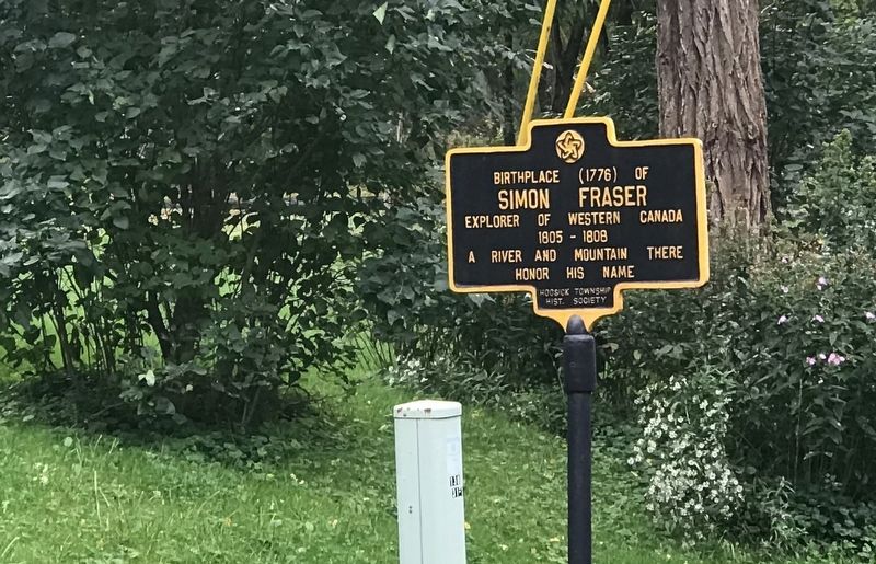Birthplace (1776) of Simon Fraser Marker image. Click for full size.