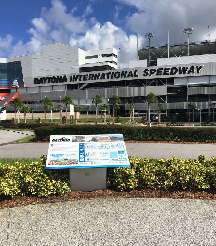 Daytona International Speedway Marker. Click for full size. Daytona International Speedway Marker image. Click for full size.