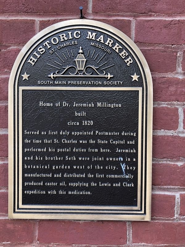 Home of Dr. Jeremiah Millington Marker. Click for full size. Home of Dr. Jeremiah Millington Marker image. Click for full size.
