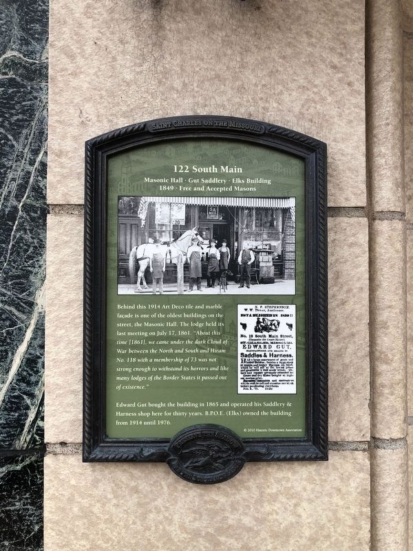 122 South Main Marker. Click for full size. 122 South Main Marker image. Click for full size.