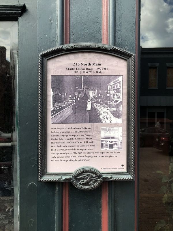 213 North Main Marker. Click for full size. 213 North Main Marker image. Click for full size.