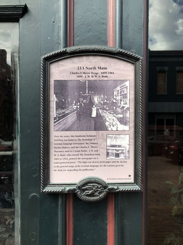 213 North Main Marker image. Click for full size.
