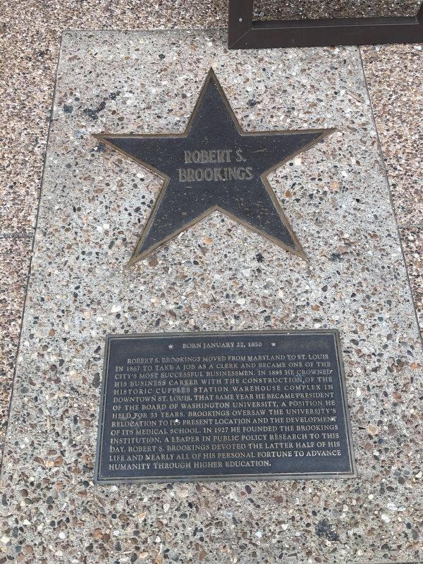 Robert S. Brookings Marker image. Click for full size.