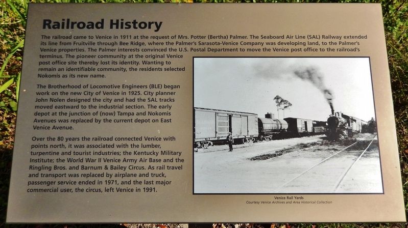 Railroad History Marker. Click for full size. Railroad History Marker image. Click for full size.