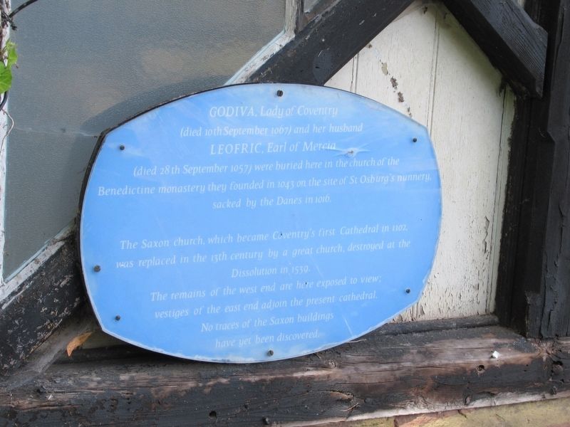 Lady Godiva’s Cathedral Marker. Click for full size. Lady Godiva’s Cathedral Marker image. Click for full size.
