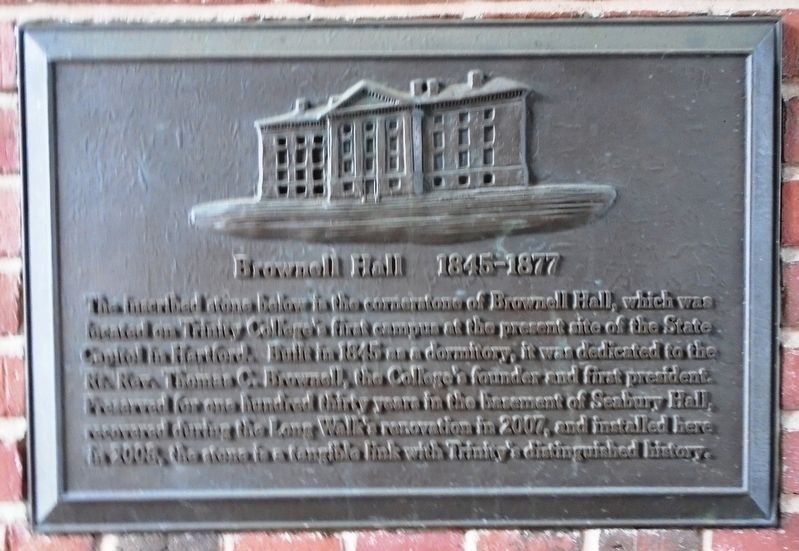 Brownell Hall Marker. Click for full size. Brownell Hall Marker image. Click for full size.